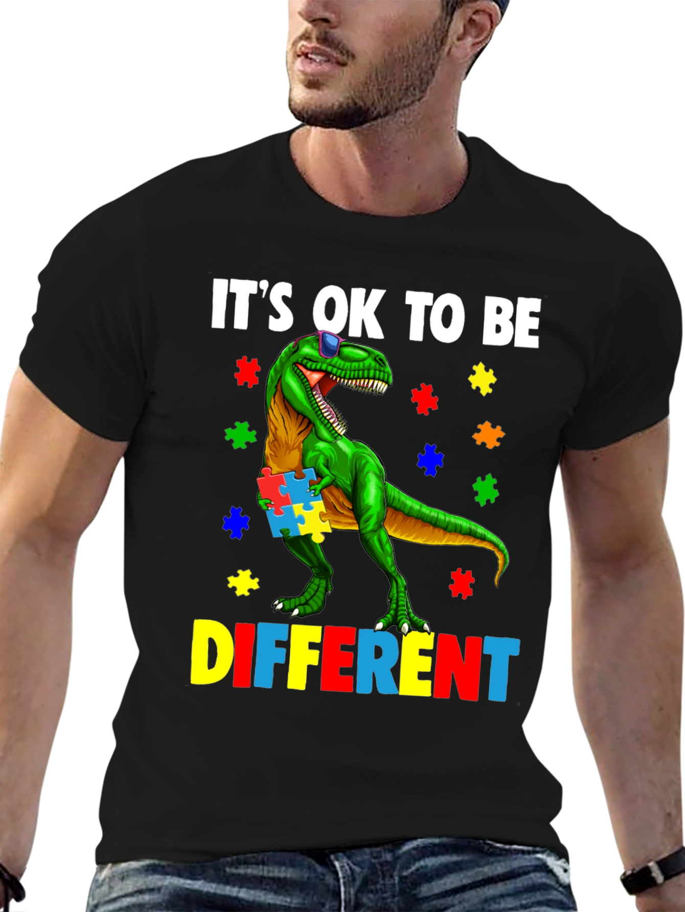 Autism Awareness Dinosaur T-Shirt