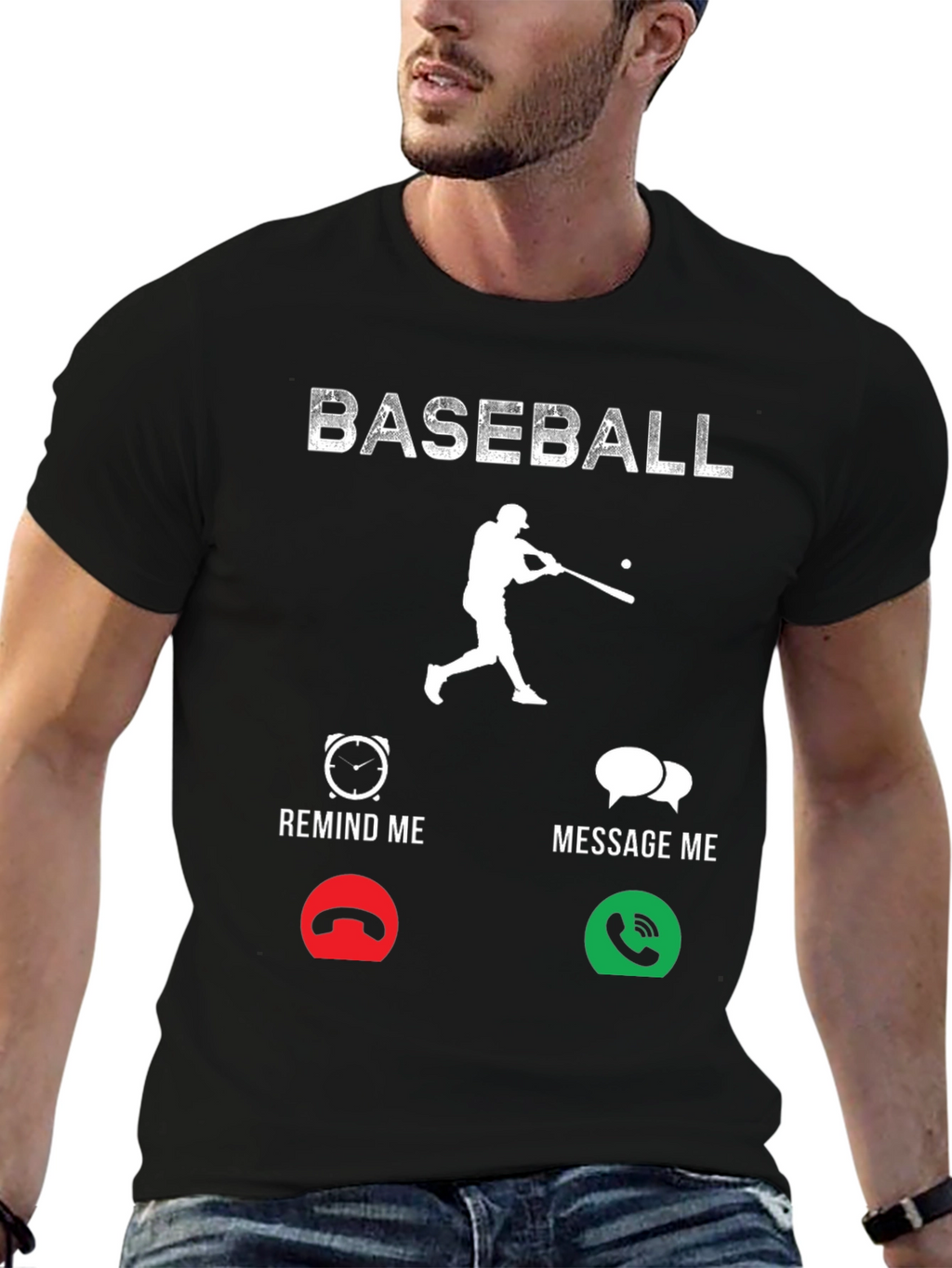 Baseball Remind/Message Graphic T-Shirt