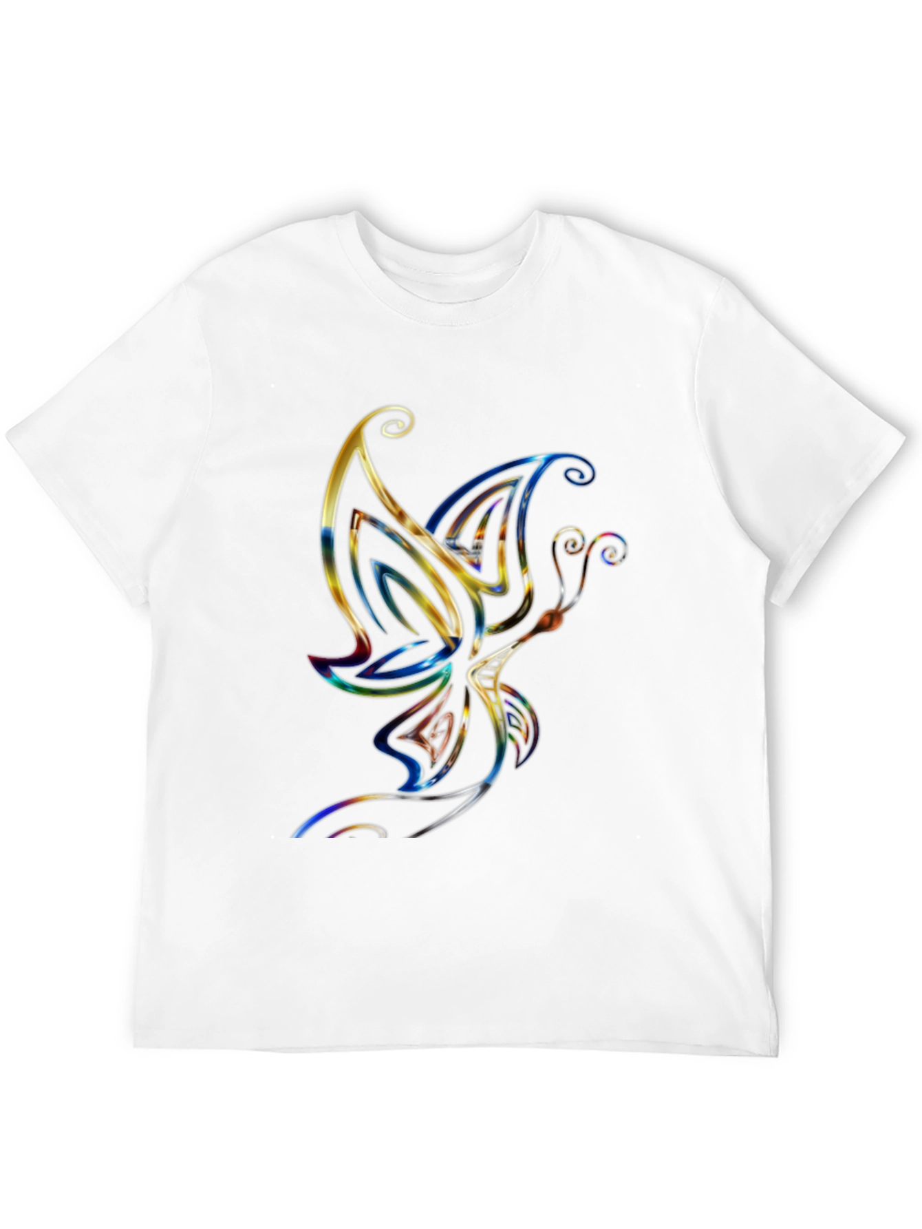 Butterfly Graphic Tee - Stylish Mens Black T-Shirt