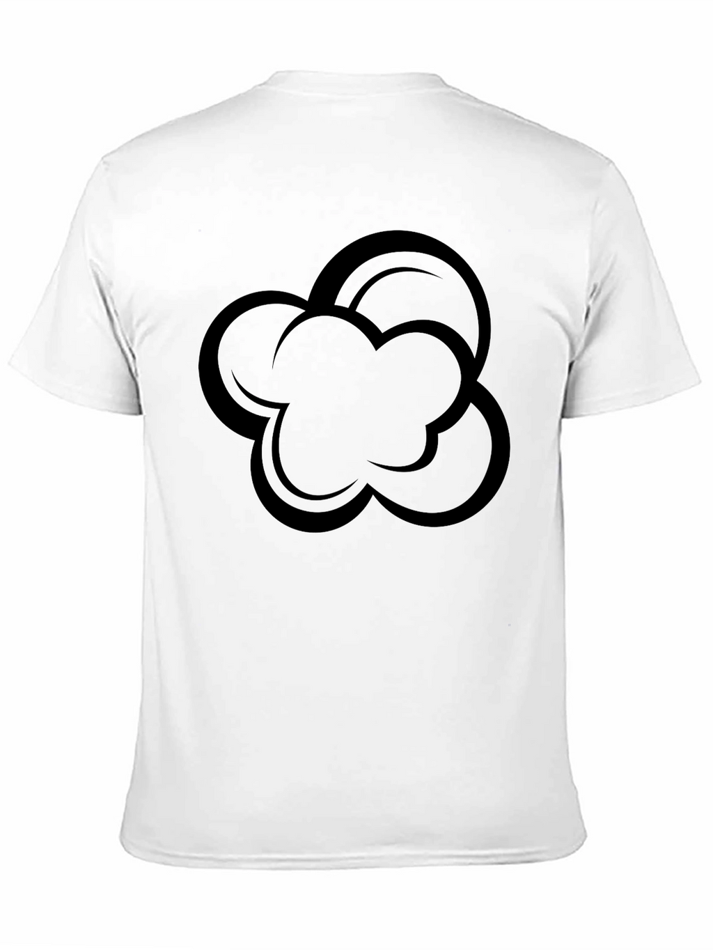Abstract Cloud Graphic Black T-Shirt