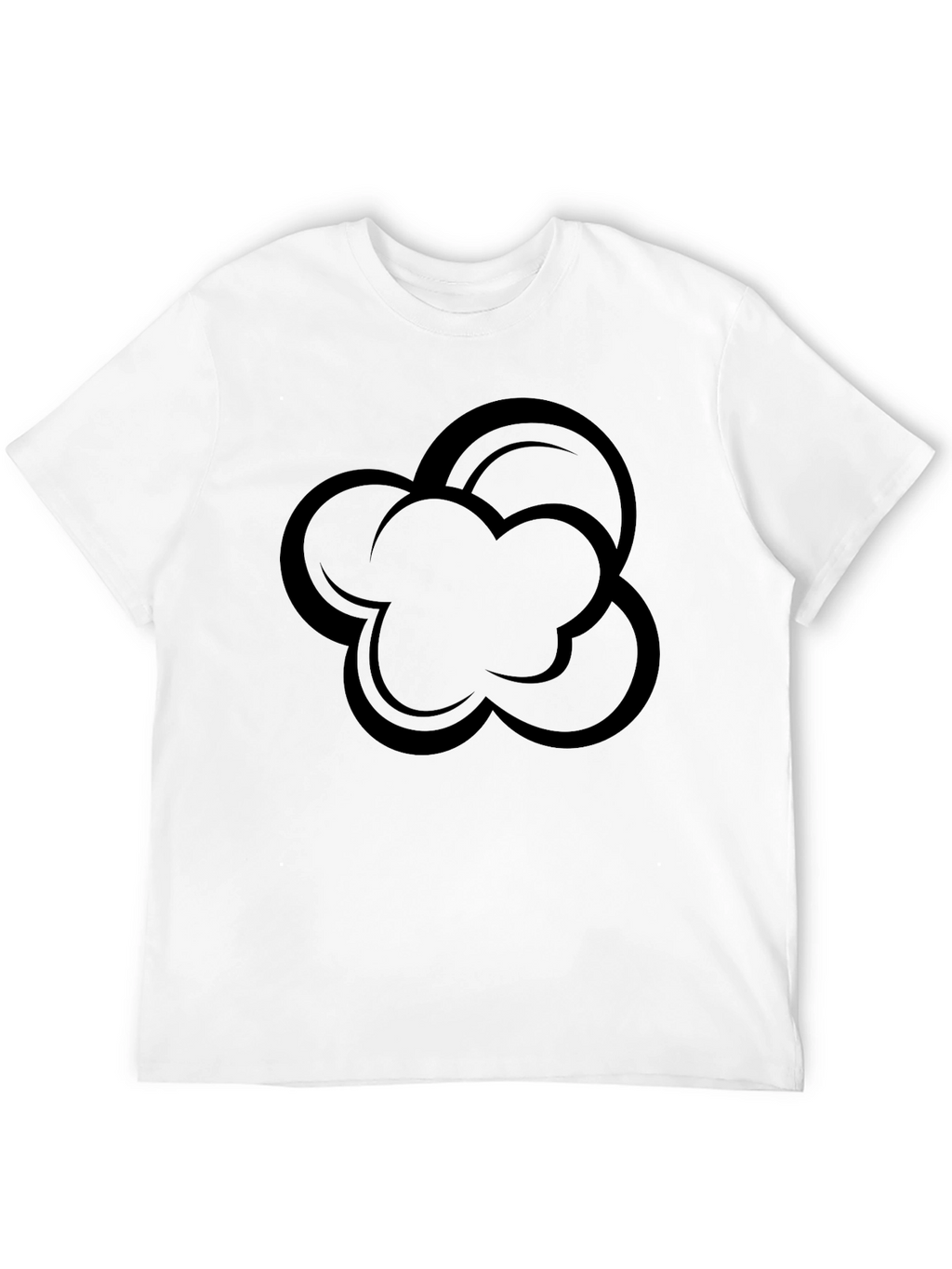 Abstract Cloud Graphic Black T-Shirt