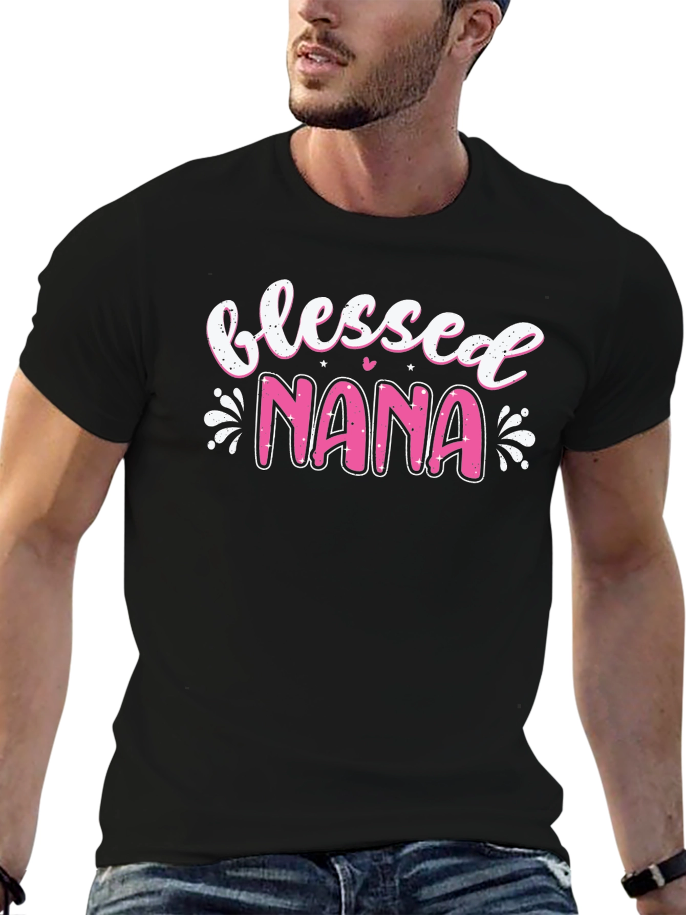 Blessed Nana Graphic T-Shirt - Black