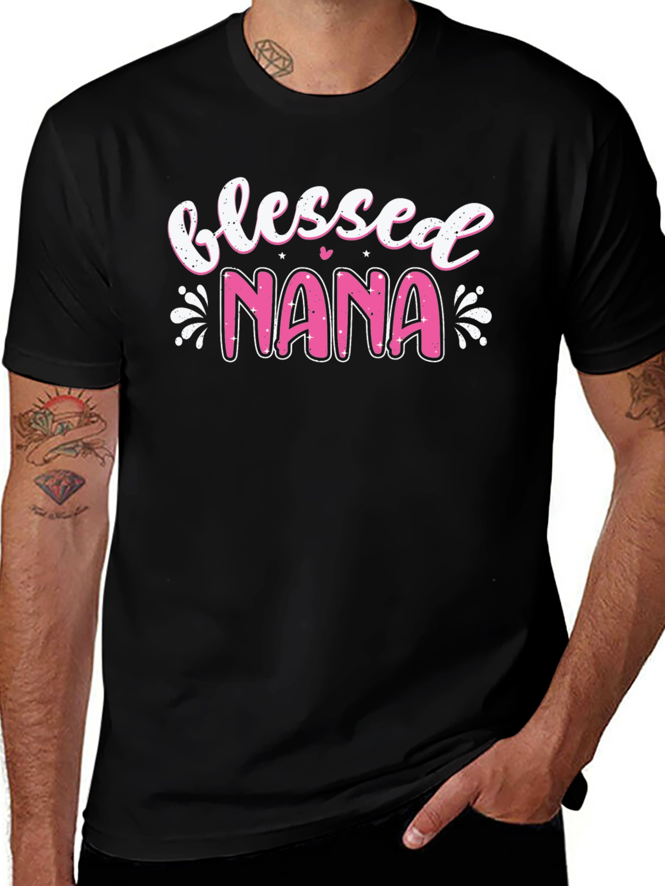 Blessed Nana Graphic T-Shirt - Black