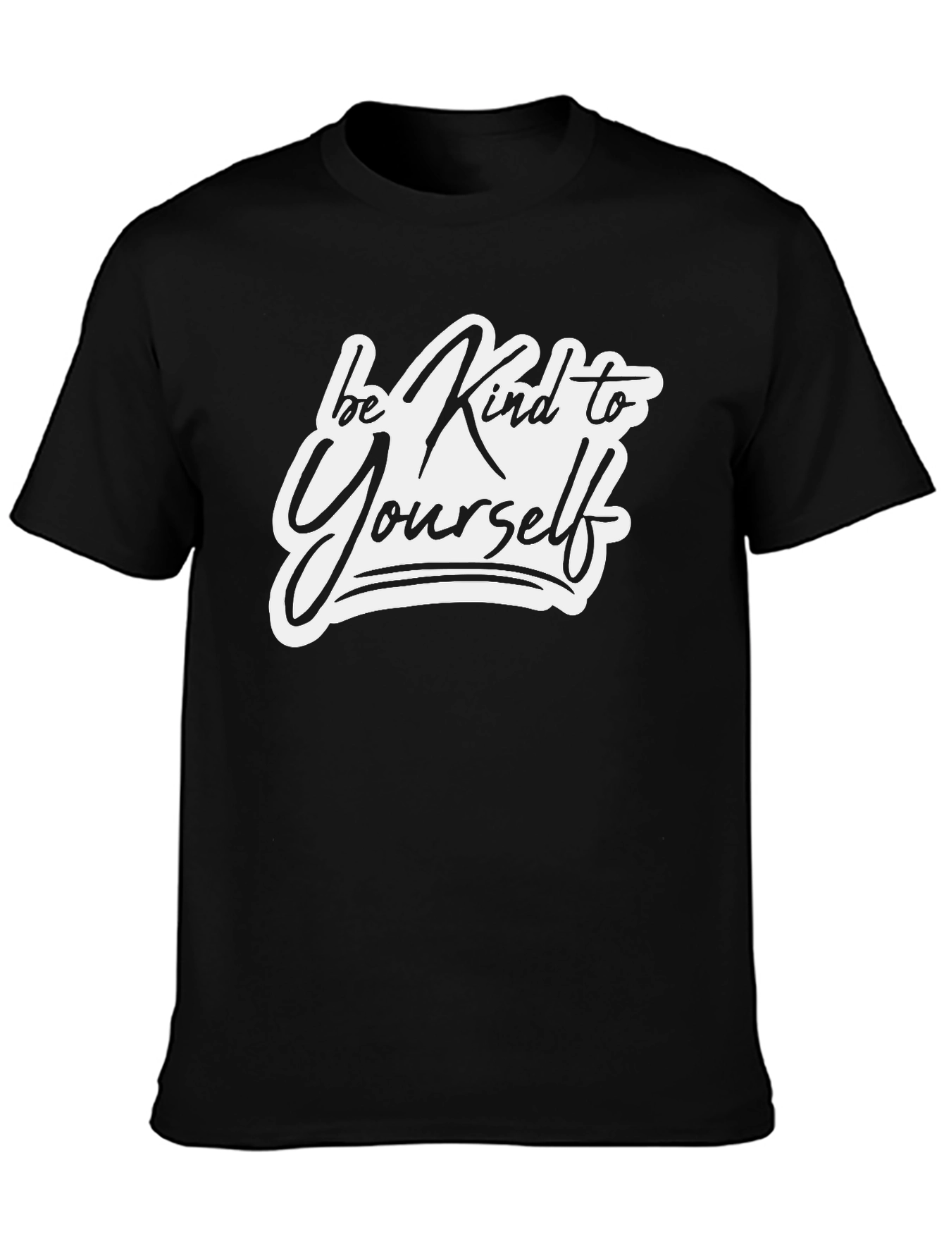 Be Kind to Yourself Black Graphic Tee