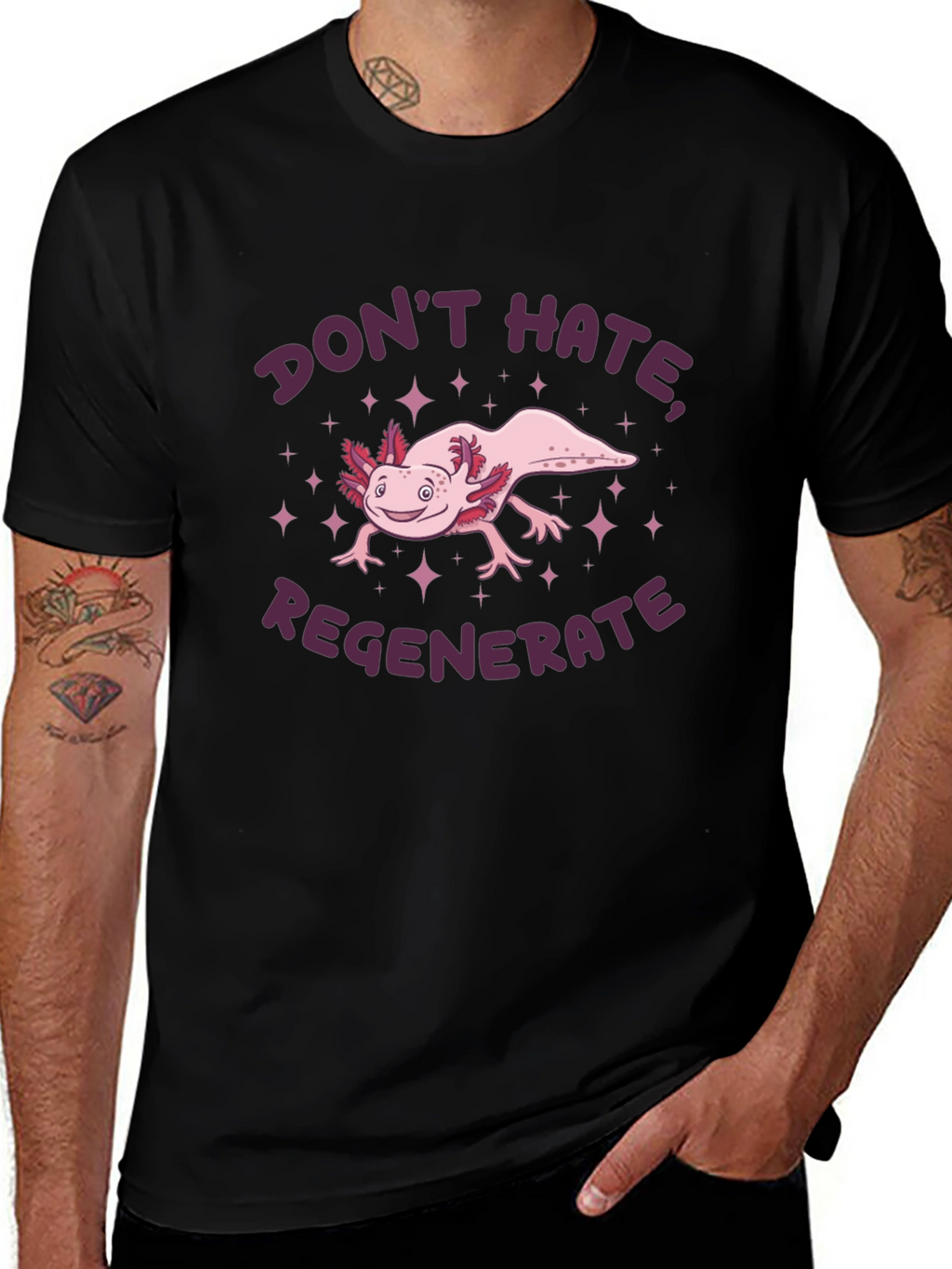 Axolotl Dont Hate Regenerate Graphic Tee