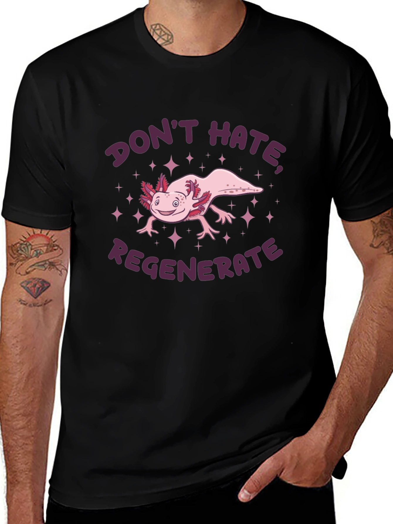 Axolotl Dont Hate Regenerate Graphic Tee