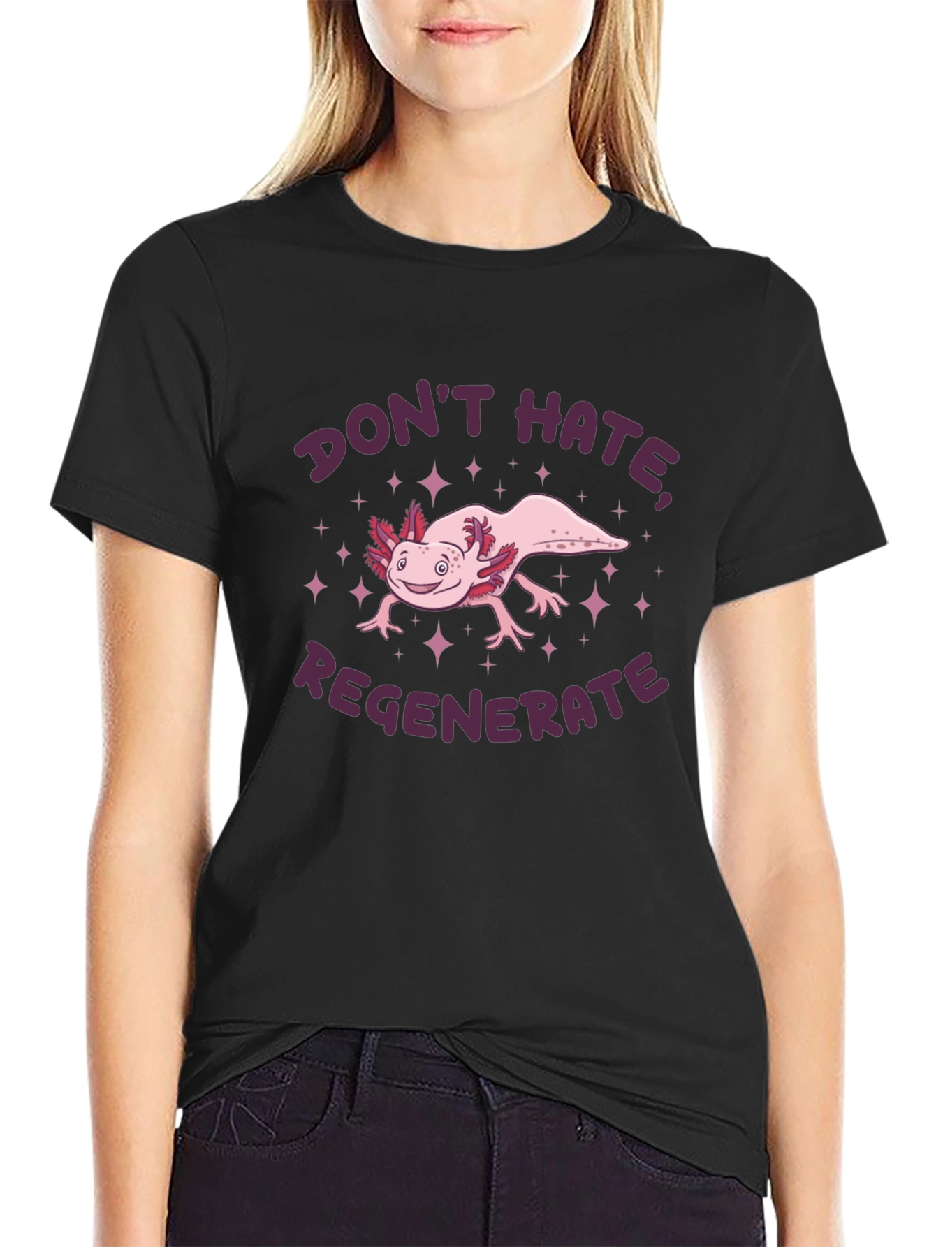 Axolotl Dont Hate Regenerate Graphic Tee