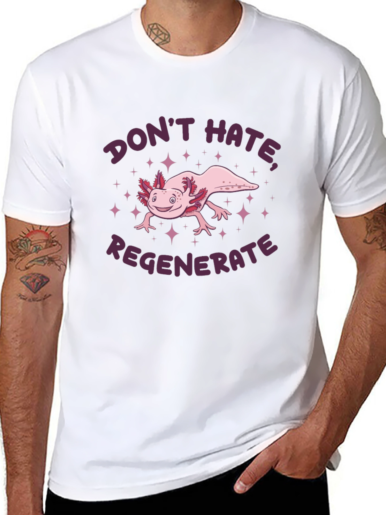 Axolotl Dont Hate Regenerate Graphic Tee