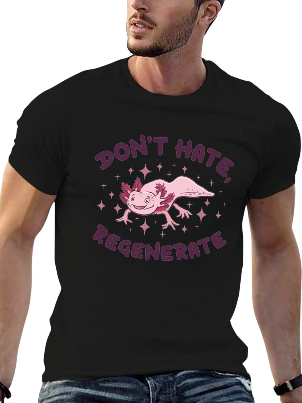 Axolotl Dont Hate Regenerate Graphic Tee