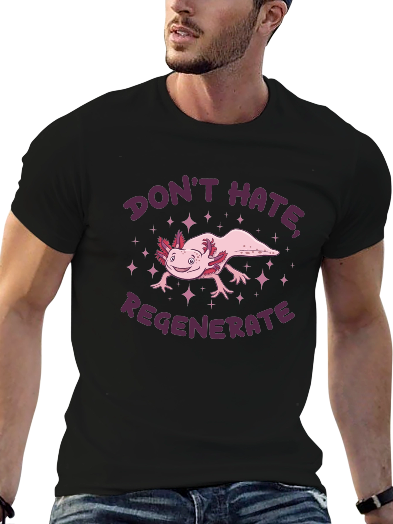Axolotl Dont Hate Regenerate Graphic Tee