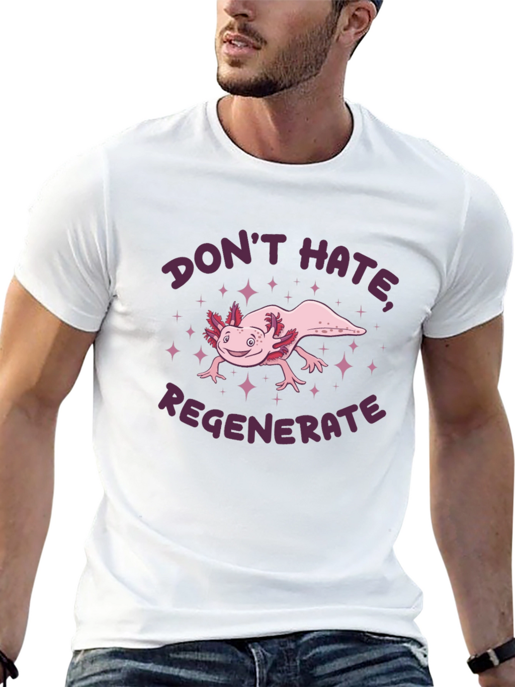 Axolotl Dont Hate Regenerate Graphic Tee