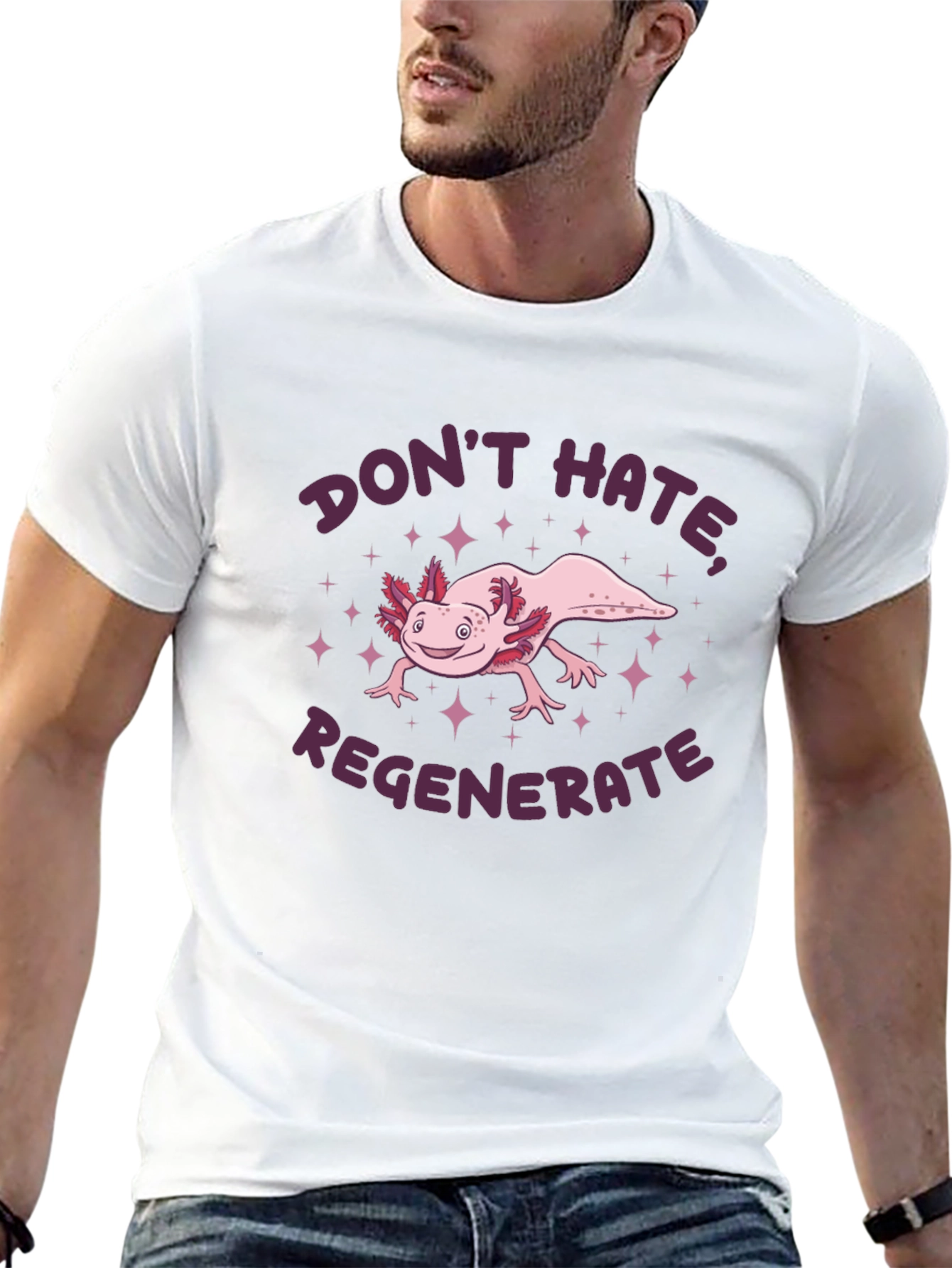 Axolotl Dont Hate Regenerate Graphic Tee