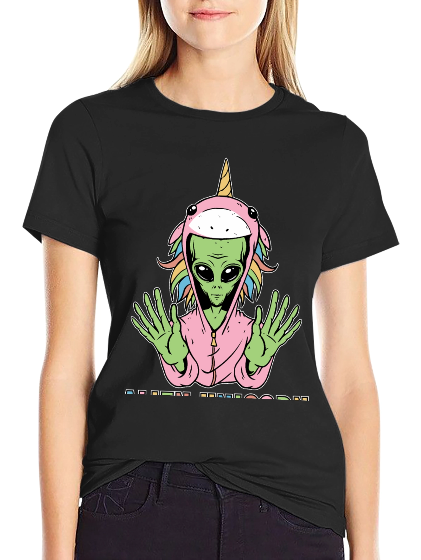Alien Unicorn T-Shirt - Unique Graphic Tee