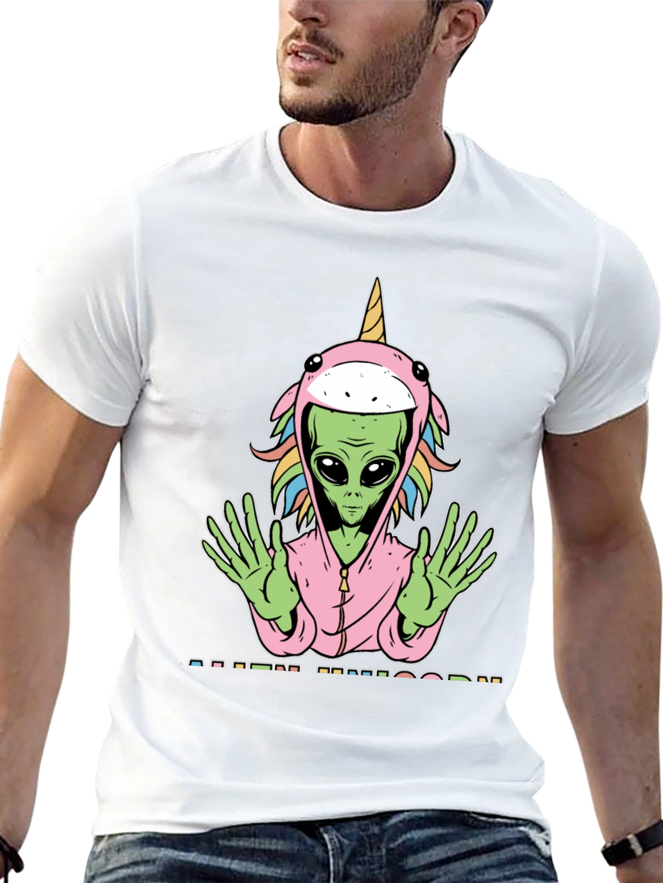 Alien Unicorn T-Shirt - Unique Graphic Tee