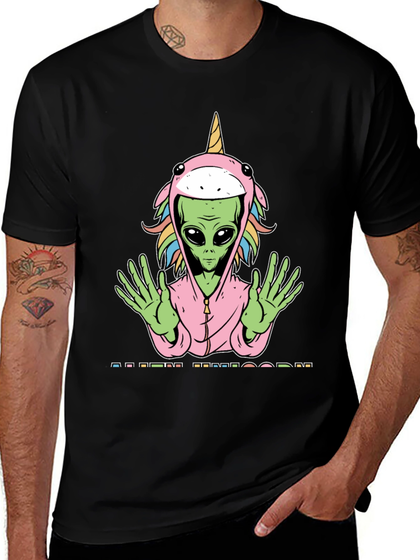 Alien Unicorn T-Shirt - Unique Graphic Tee