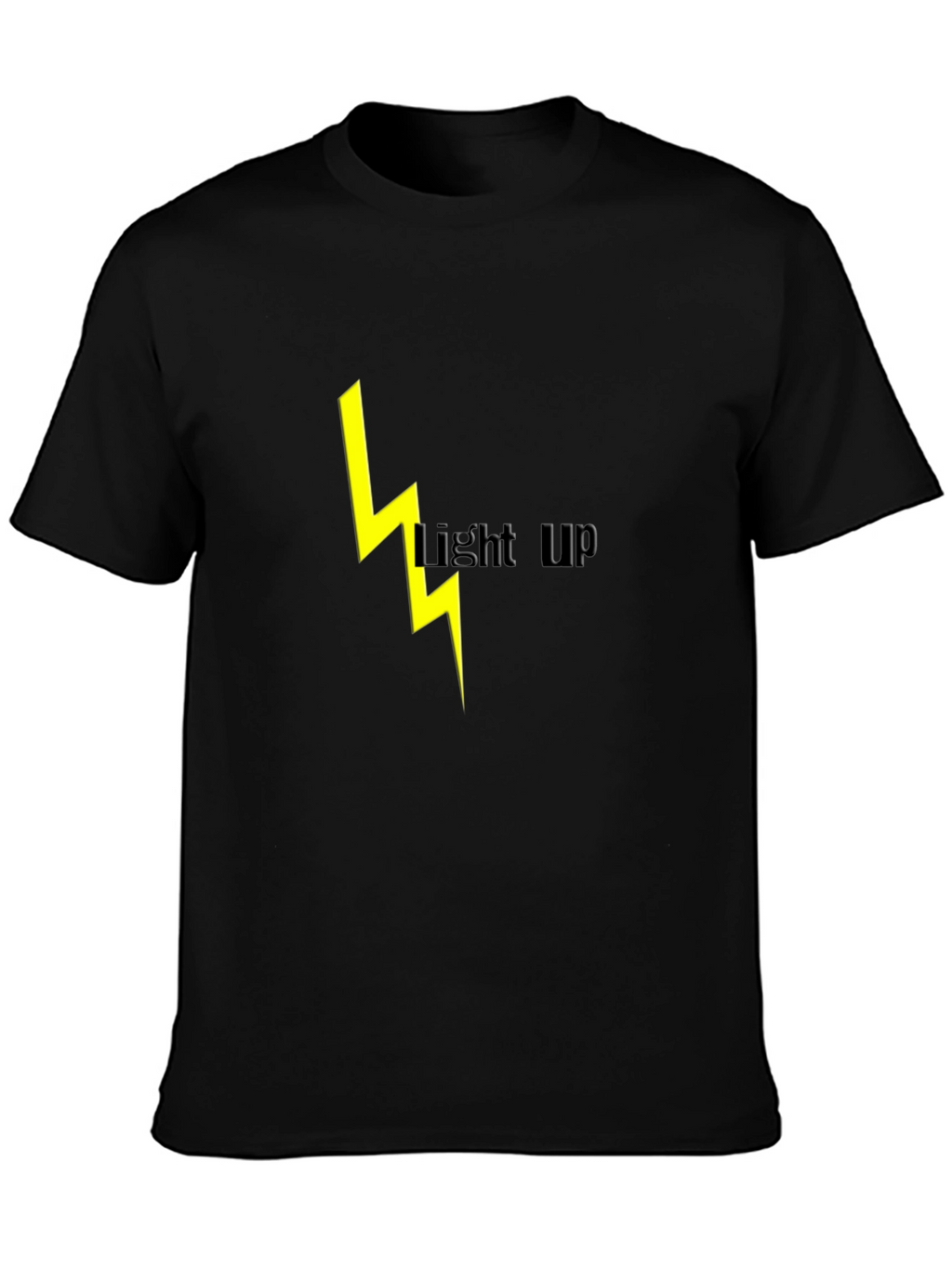Black Lightning Bolt Light Up Graphic Tee