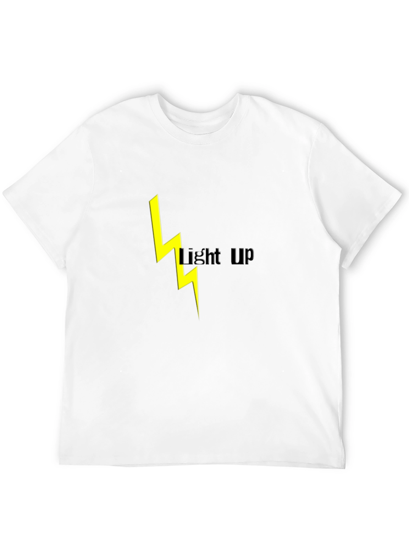 Black Lightning Bolt Light Up Graphic Tee