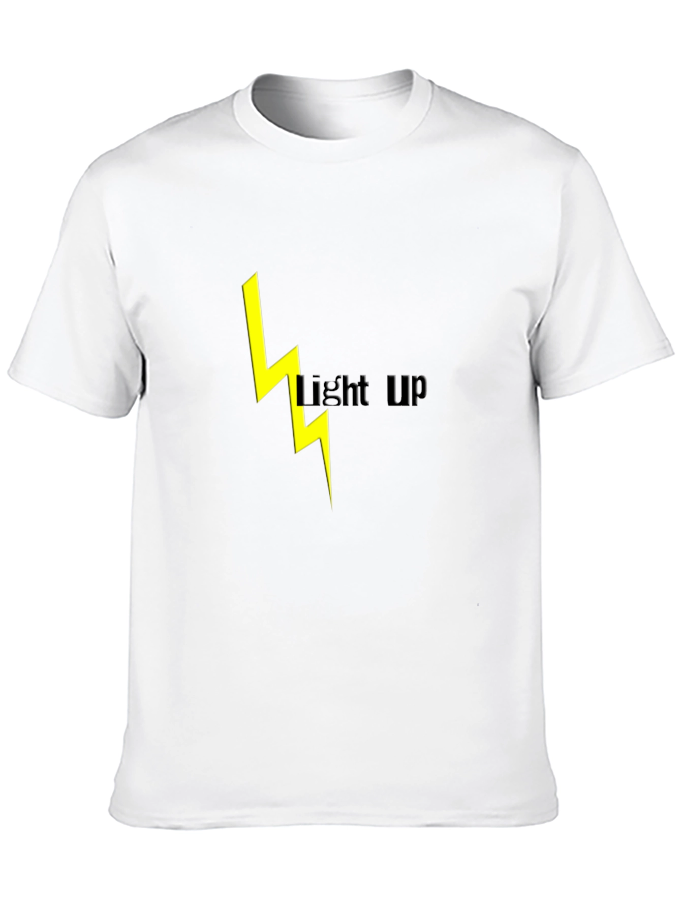 Black Lightning Bolt Light Up Graphic Tee