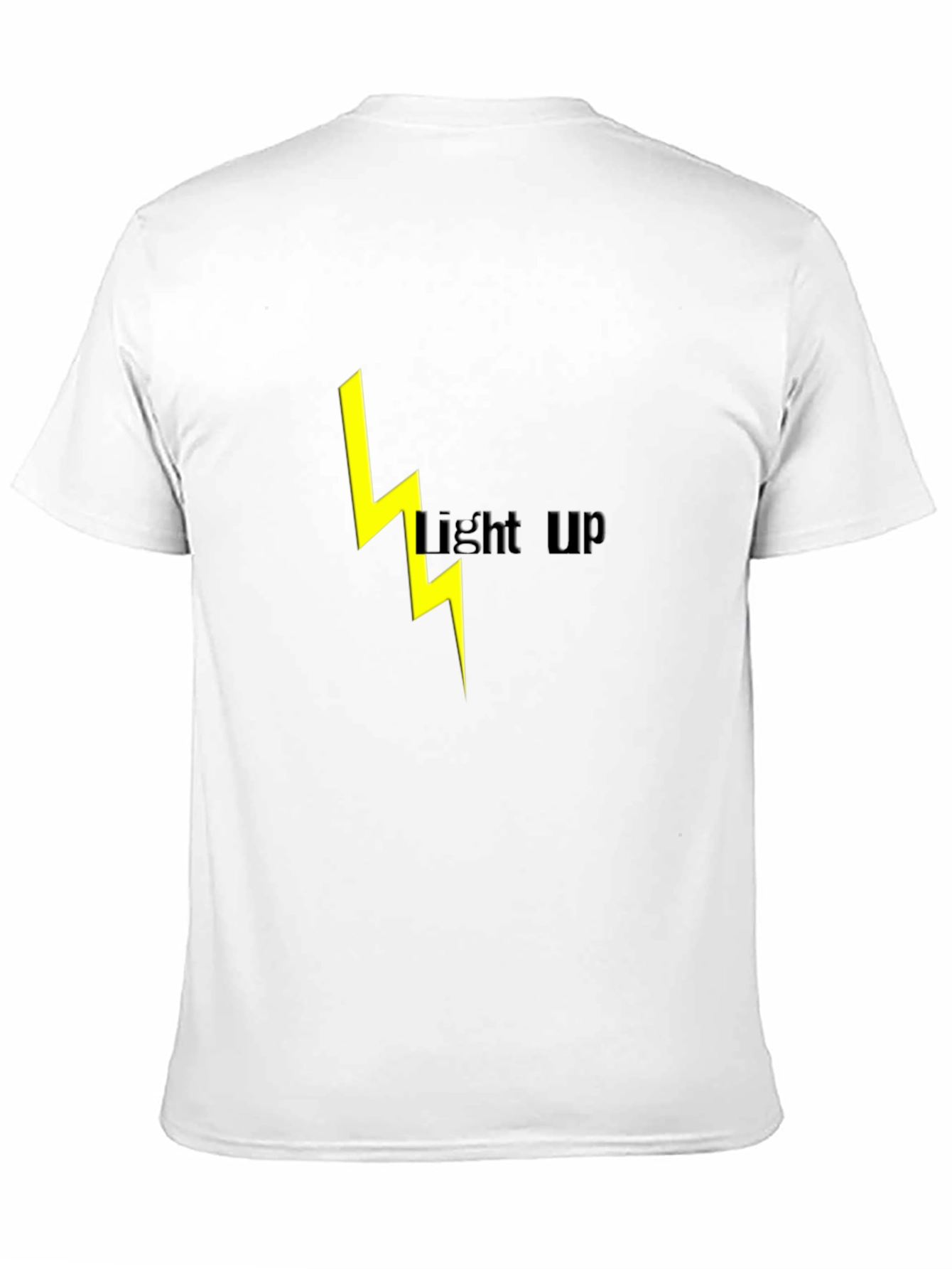 Black Lightning Bolt Light Up Graphic Tee