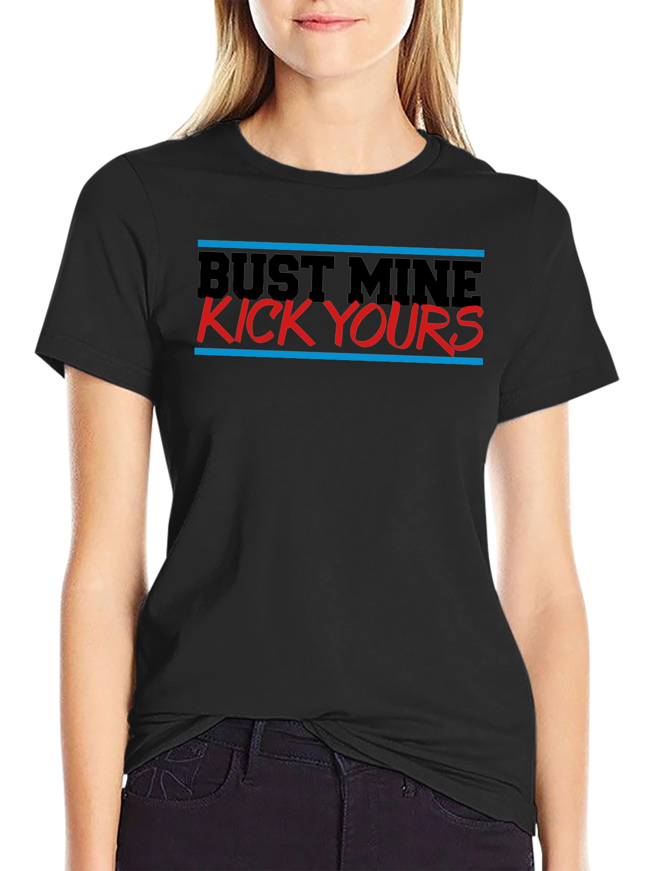 Bust Mine Kick Yours Graphic Tee - Black
