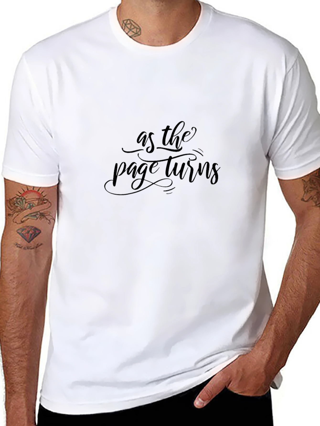 As the Page Turns Stylish Black Tee