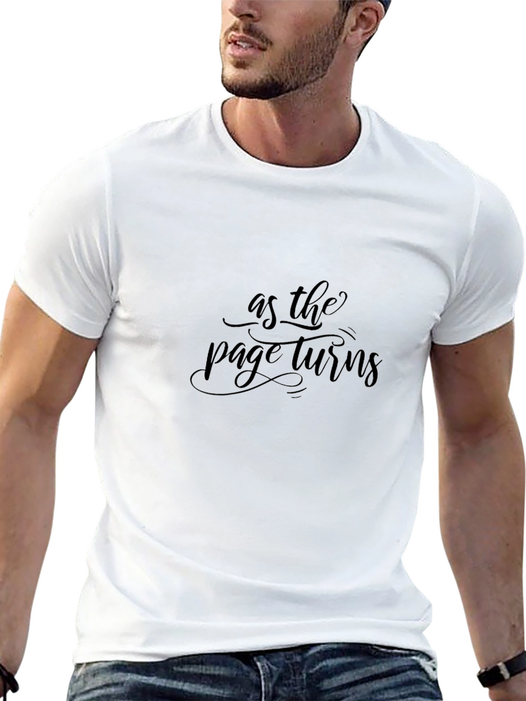 As the Page Turns Stylish Black Tee