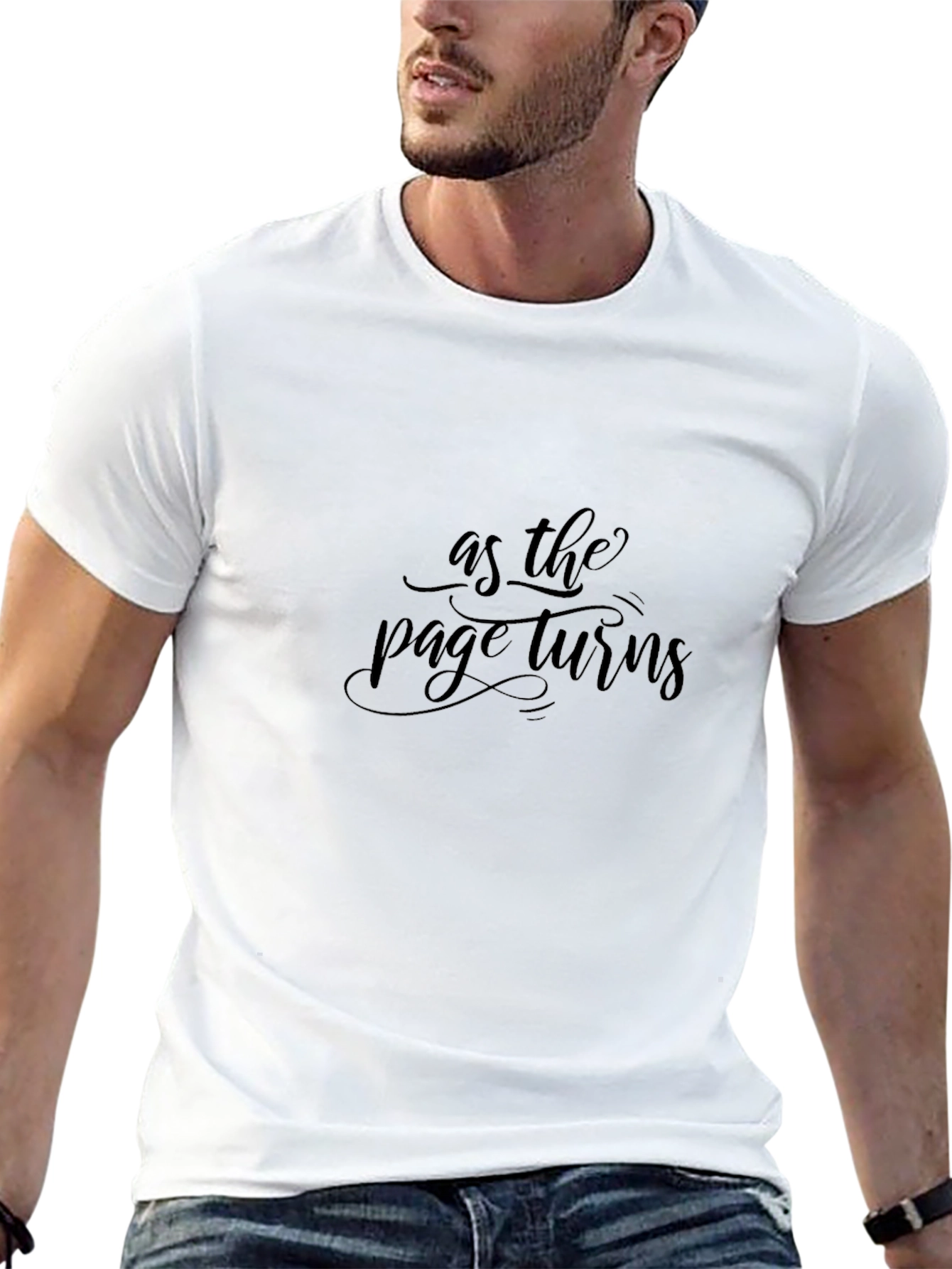 As the Page Turns Stylish Black Tee