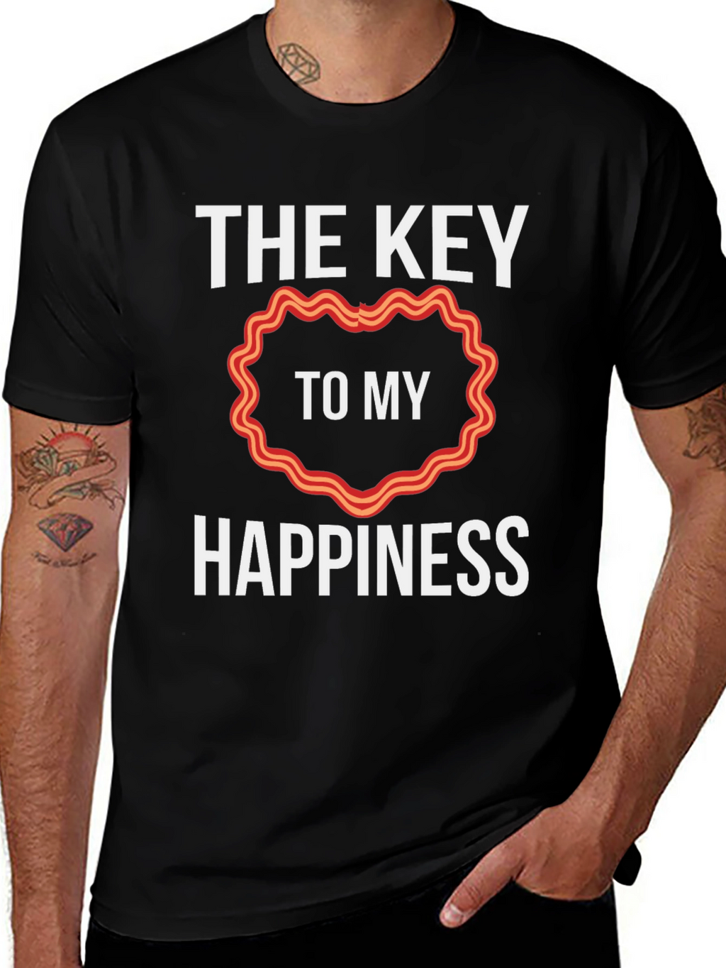 Bacon Heart Happiness T-Shirt