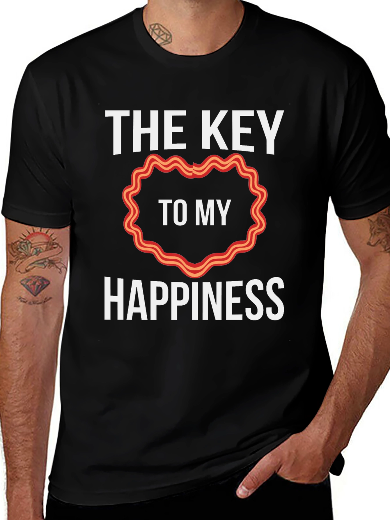 Bacon Heart Happiness T-Shirt