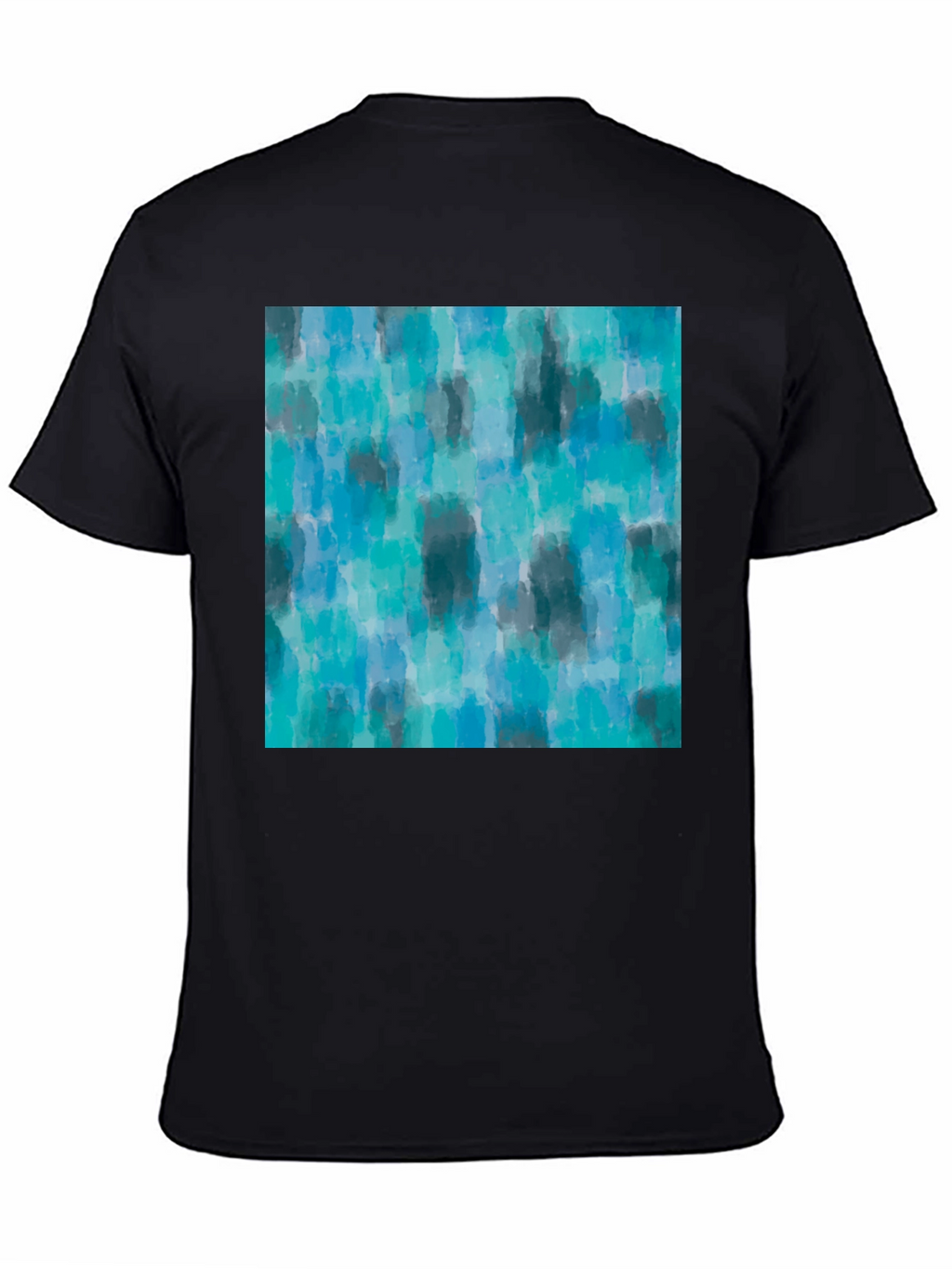 Abstract Blue Pattern Tee - Casual Style