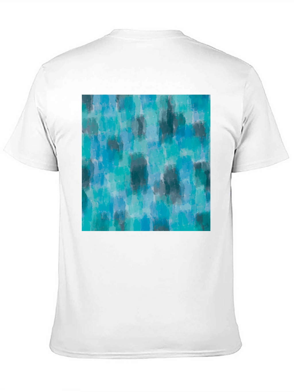 Abstract Blue Pattern Tee - Casual Style
