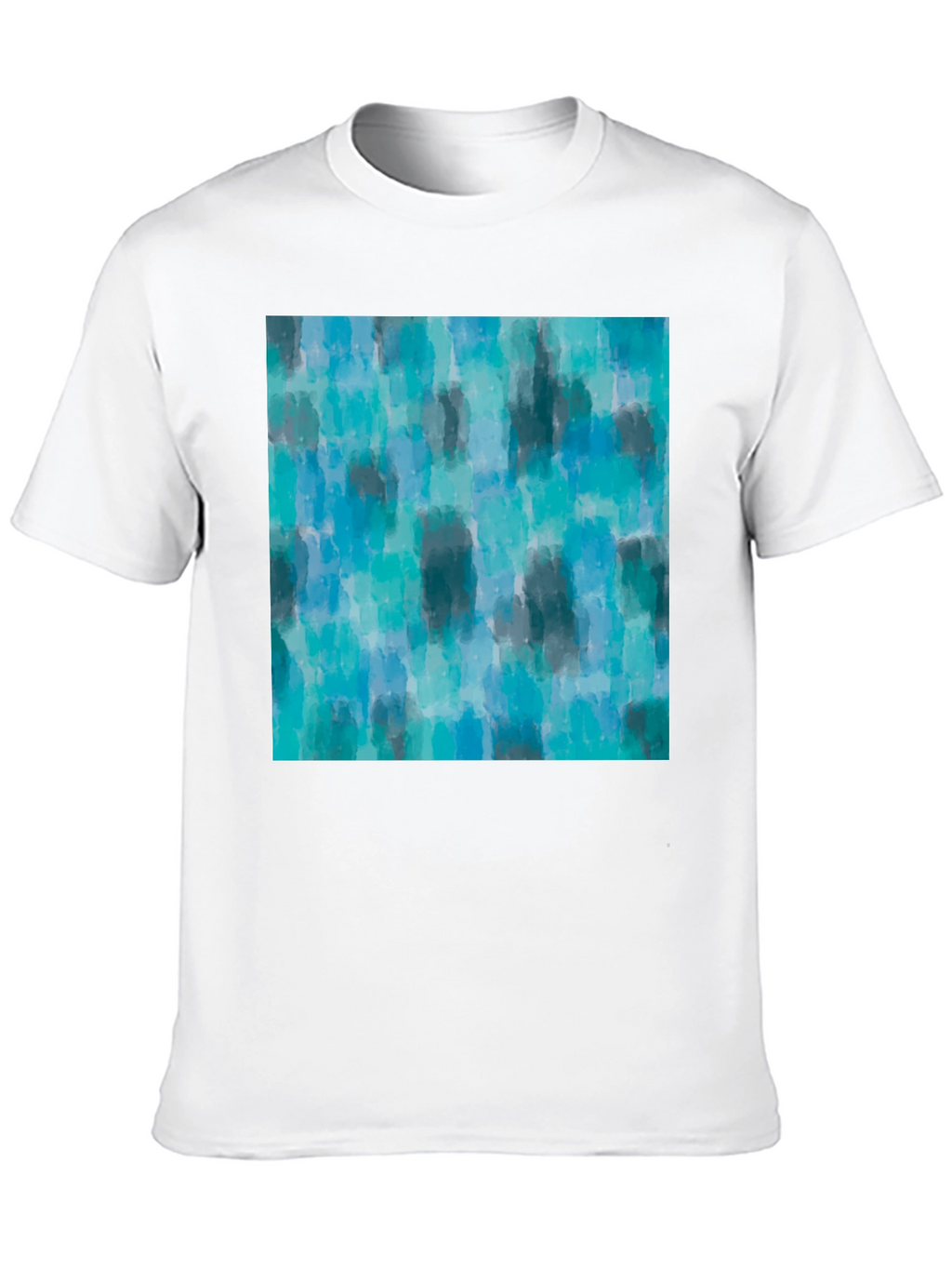 Abstract Blue Pattern Tee - Casual Style