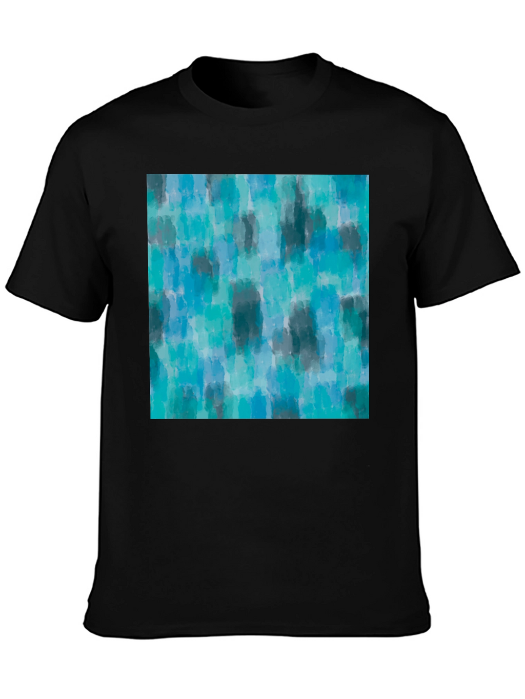Abstract Blue Pattern Tee - Casual Style