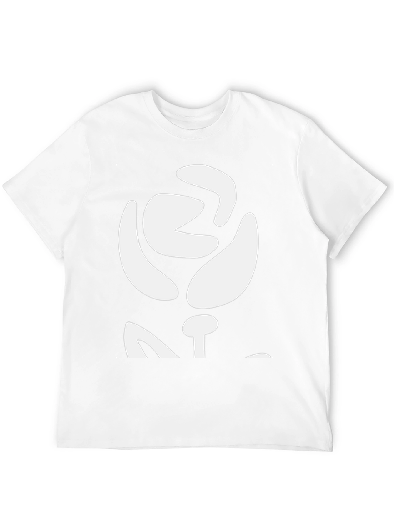 Abstract Rose Graphic Tee - Black