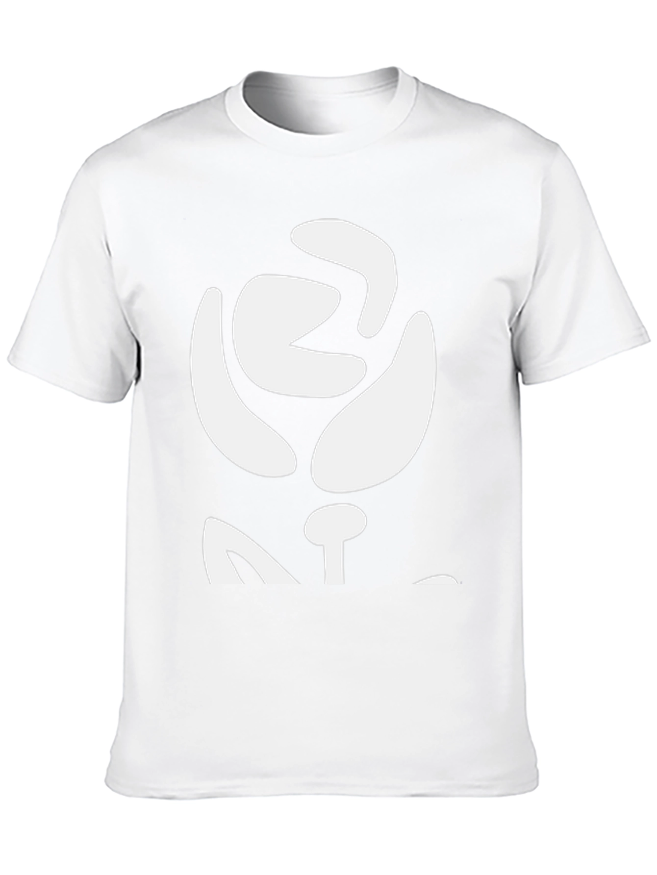 Abstract Rose Graphic Tee - Black