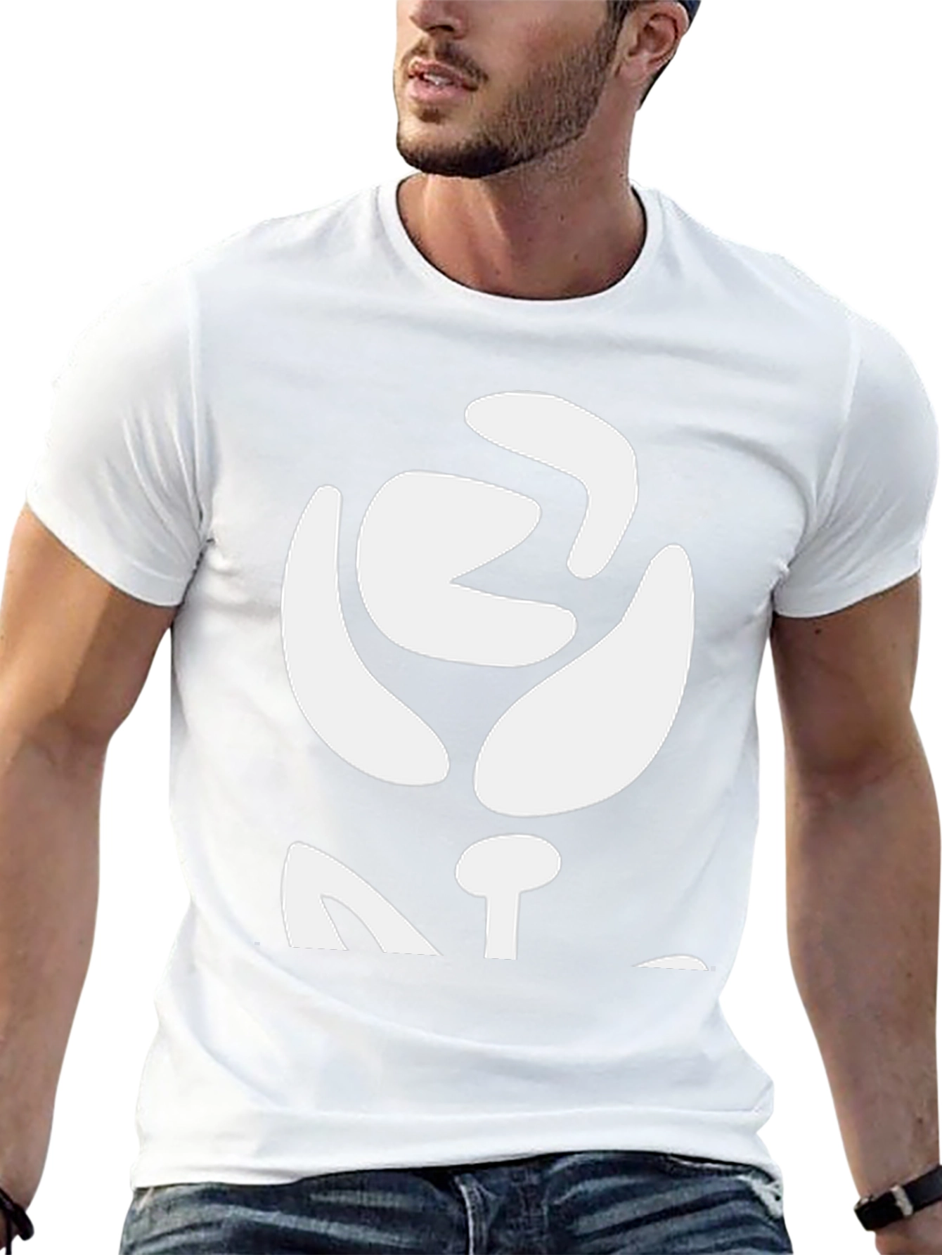 Abstract Rose Graphic Tee - Black