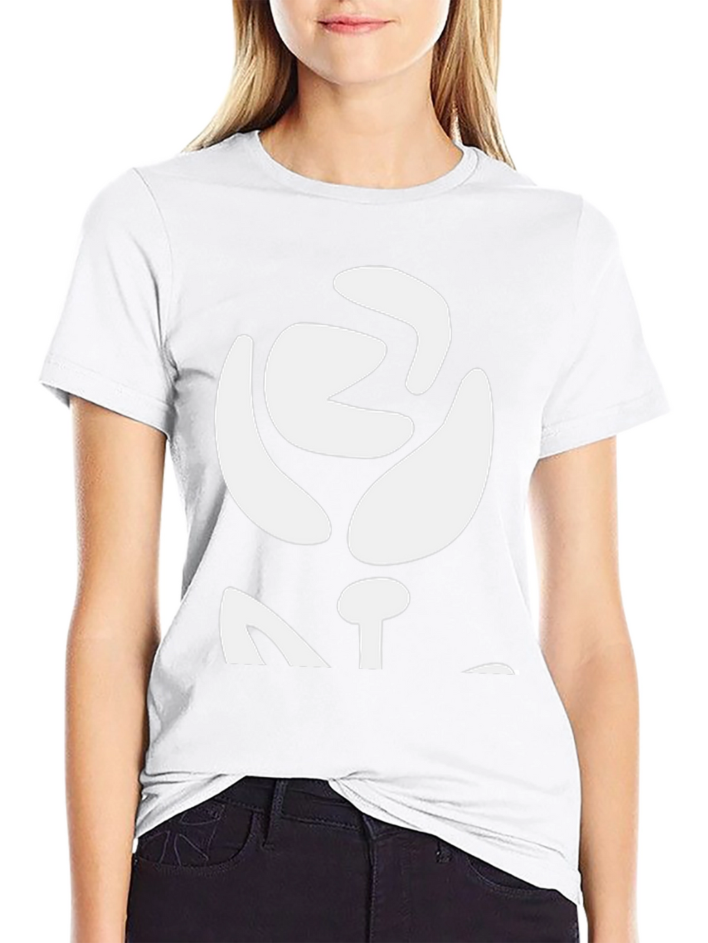 Abstract Rose Graphic Tee - Black