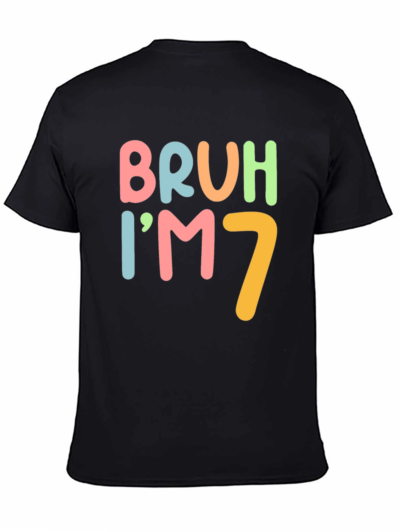 Bruh Im 7 Funny Birthday T-Shirt