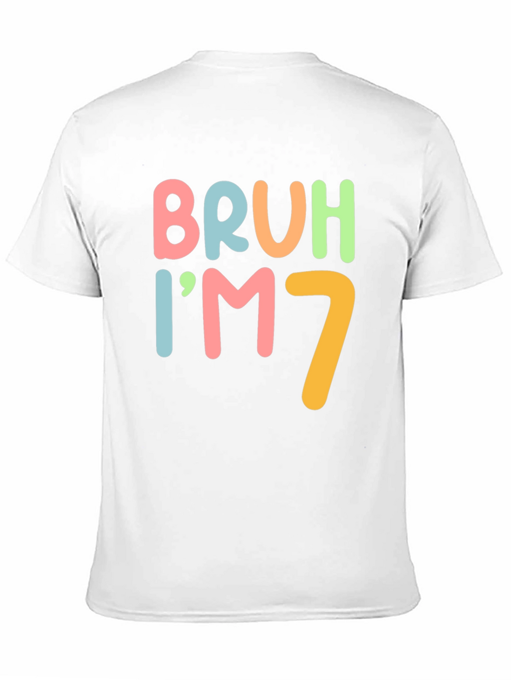 Bruh Im 7 Funny Birthday T-Shirt