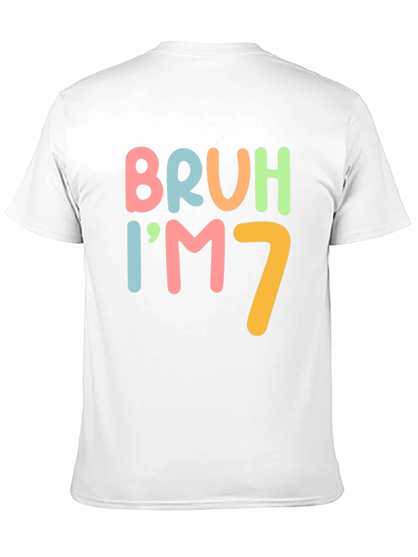 Bruh Im 7 Funny Birthday T-Shirt