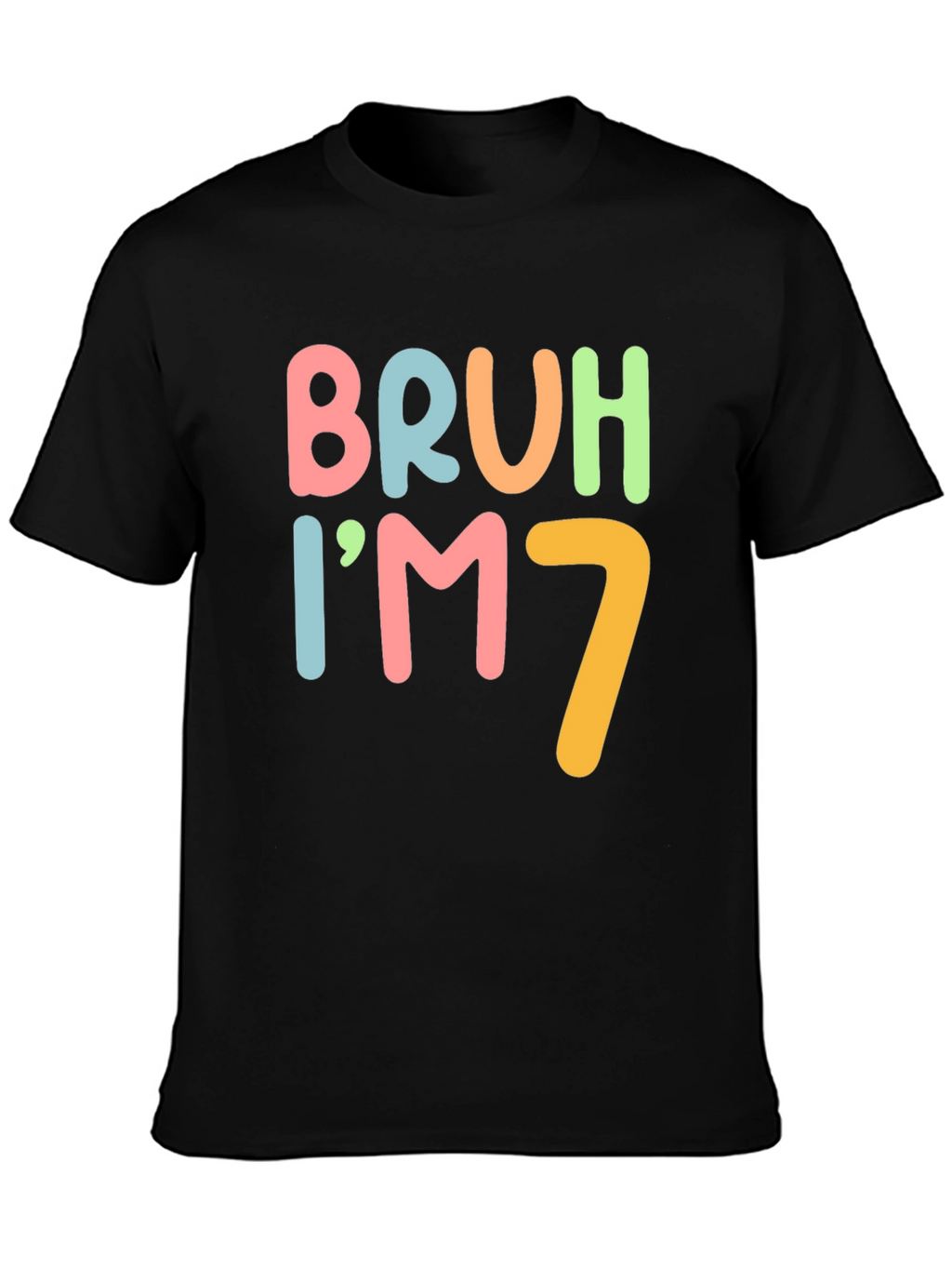 Bruh Im 7 Funny Birthday T-Shirt