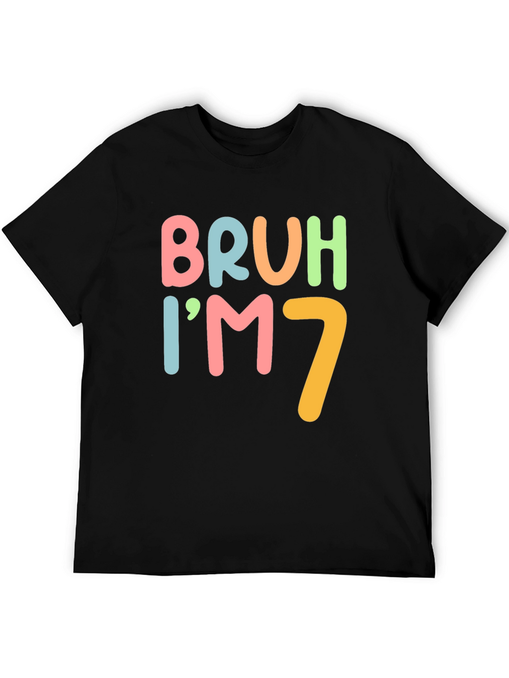 Bruh Im 7 Funny Birthday T-Shirt