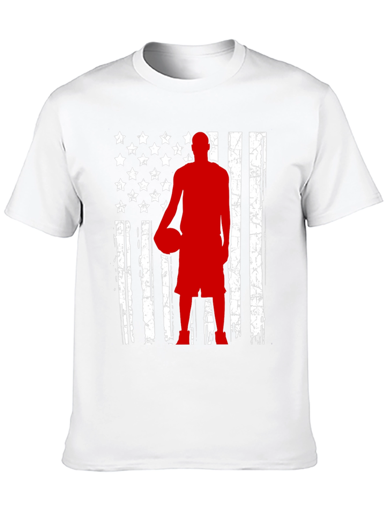 Basketball American Flag Graphic Tee - Black