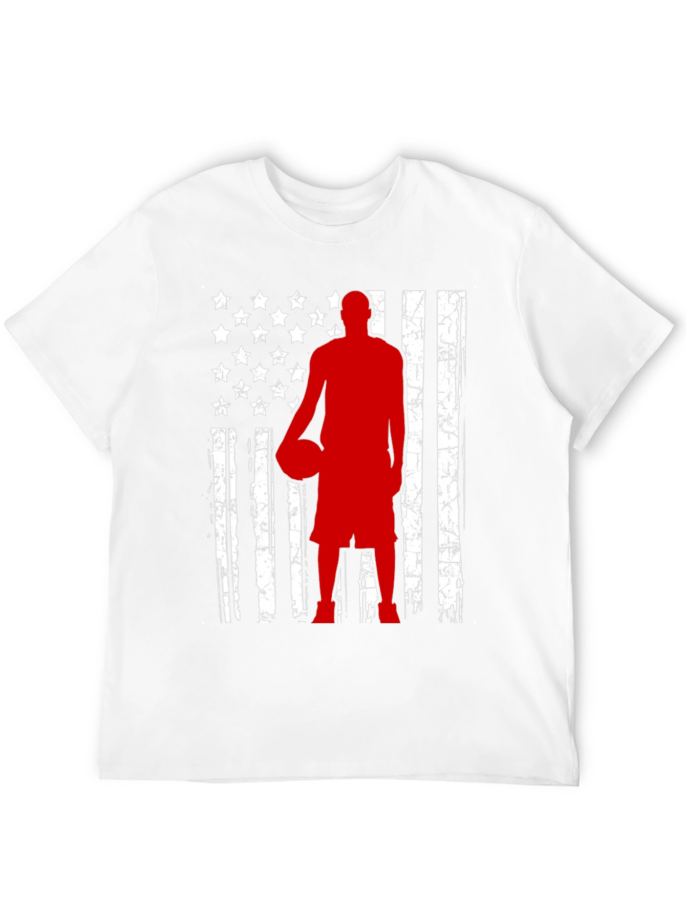 Basketball American Flag Graphic Tee - Black