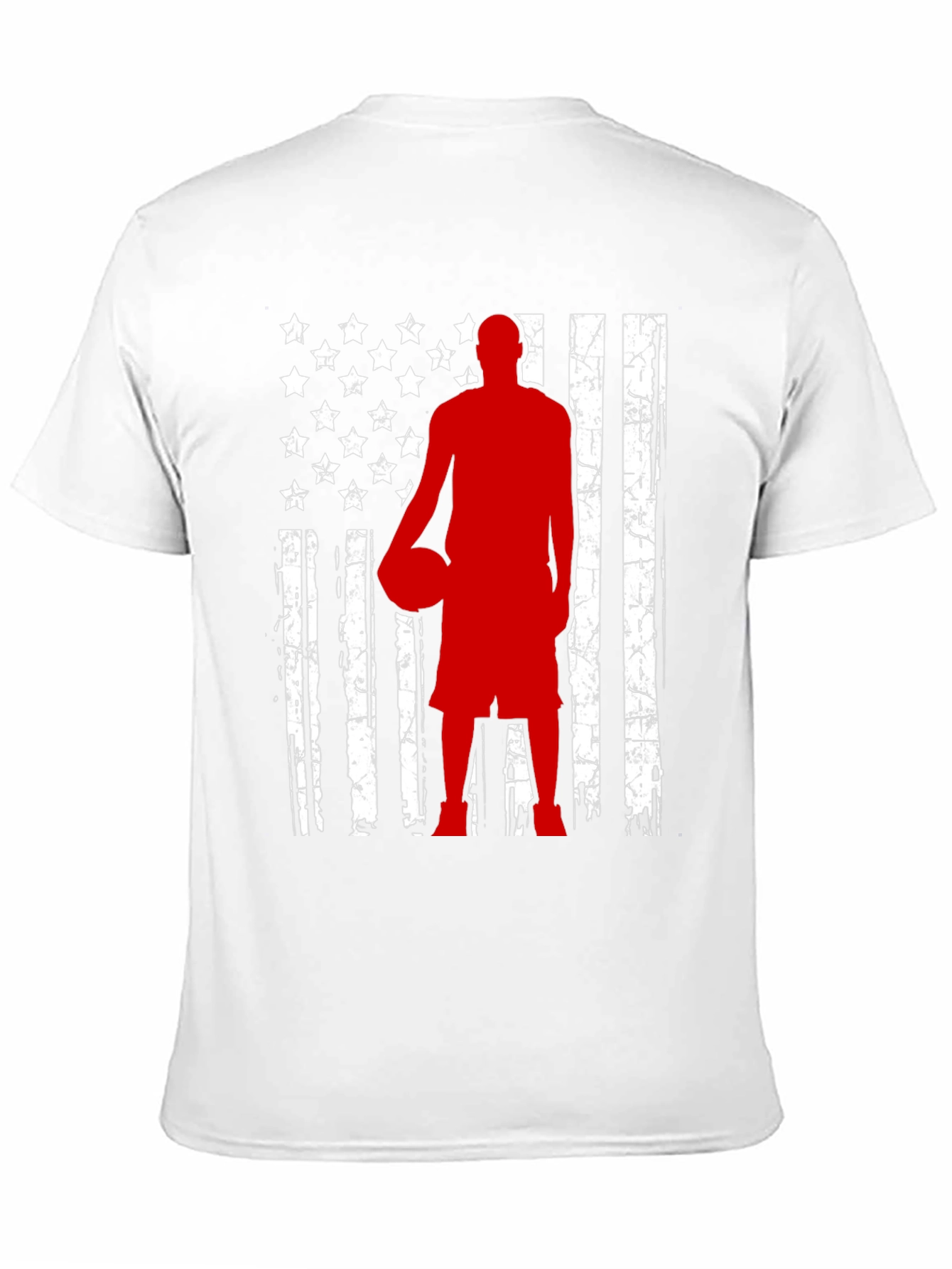 Basketball American Flag Graphic Tee - Black