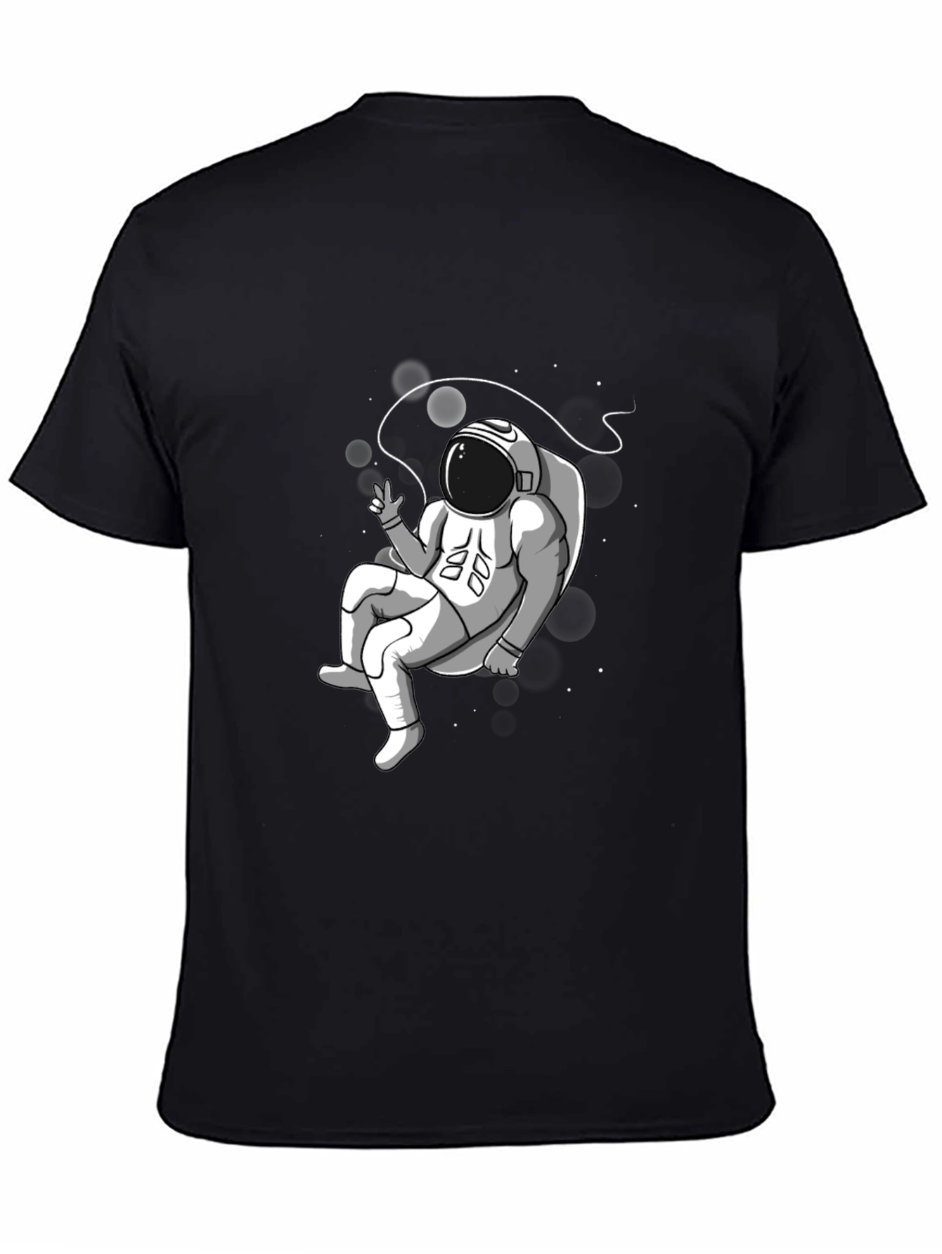 Astronaut Graphic T-Shirt - Black Cotton Tee