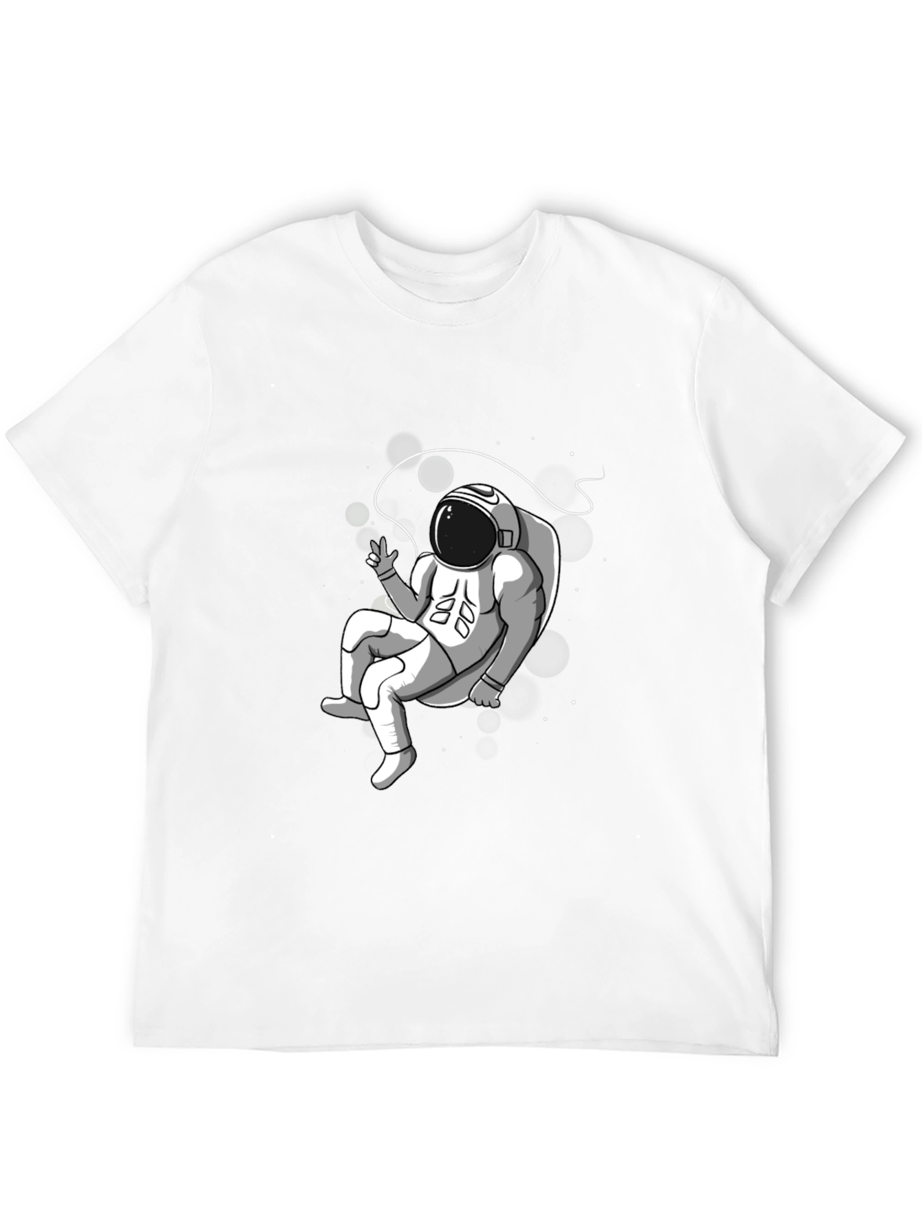 Astronaut Graphic T-Shirt - Black Cotton Tee