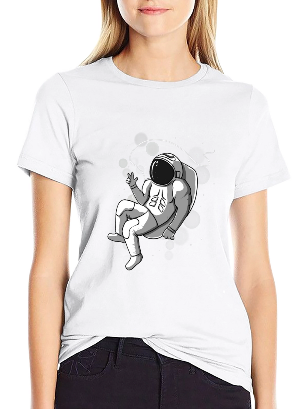 Astronaut Graphic T-Shirt - Black Cotton Tee