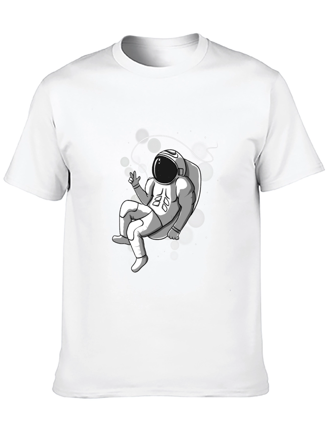 Astronaut Graphic T-Shirt - Black Cotton Tee