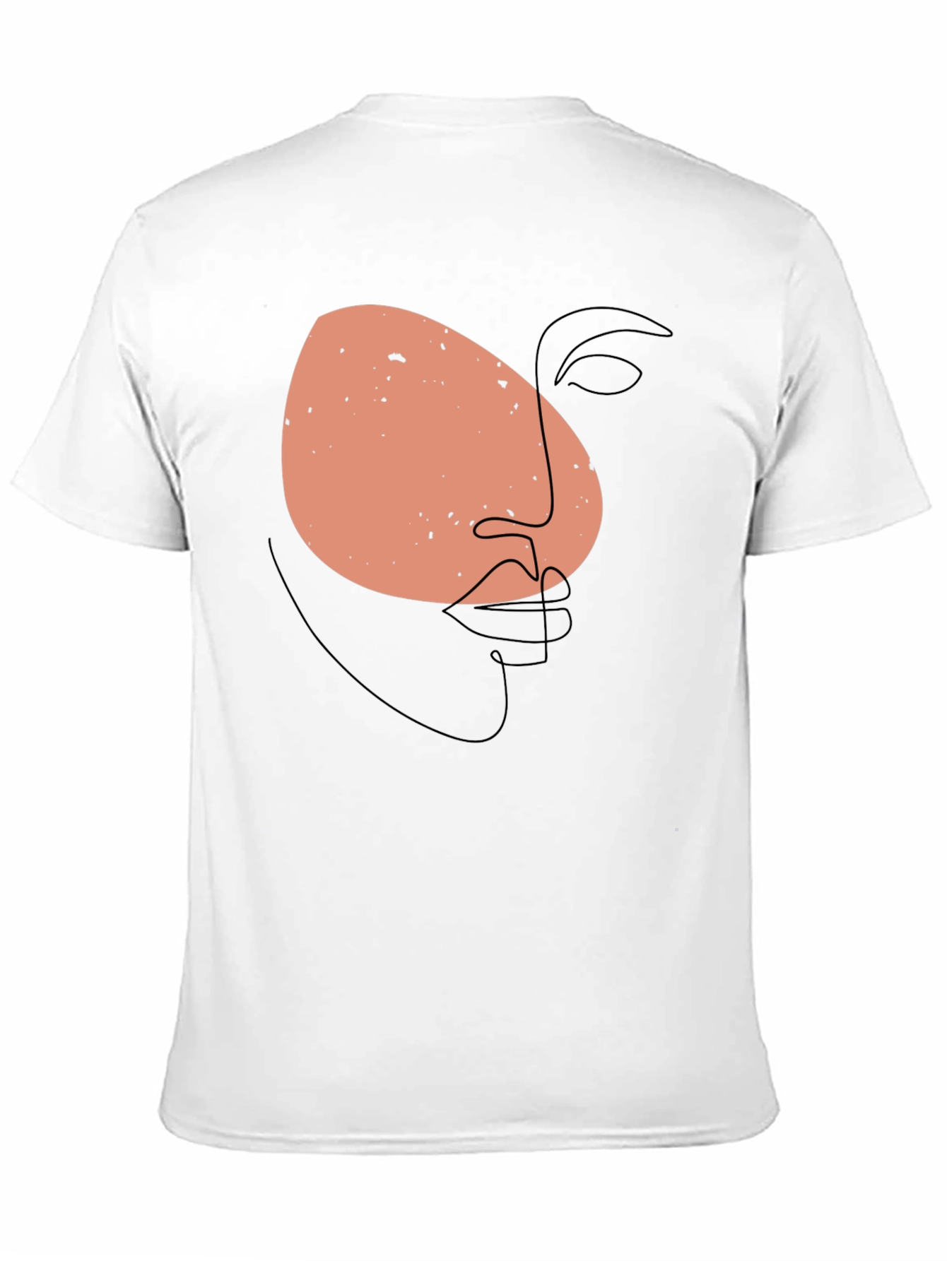 Abstract Face Graphic Black T-Shirt
